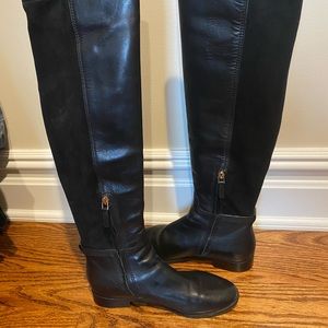 Tory Burch knee high black boots size 7